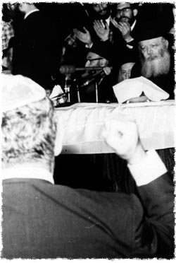 Abe at a Chassidic gathering in the Lubavitch World Headquaters.