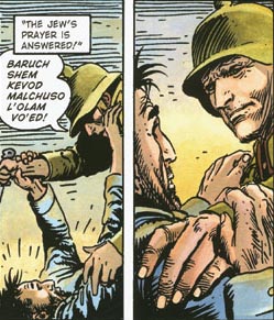 Detail of Jewish comics by Joe Kubert.